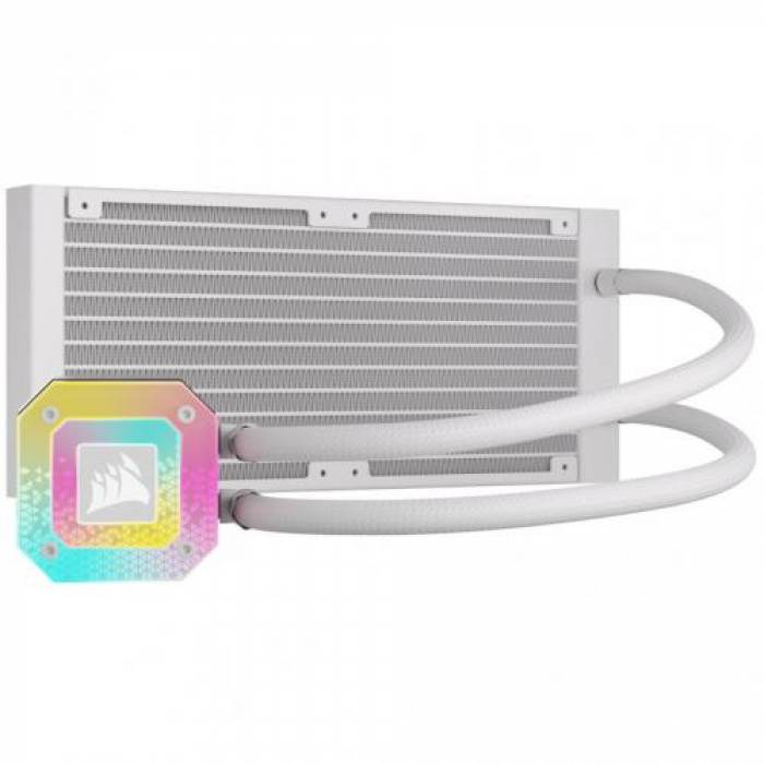 Cooler Procesor Corsair iCUE H100i ELITE CAPELLIX XT White, 2x120mm