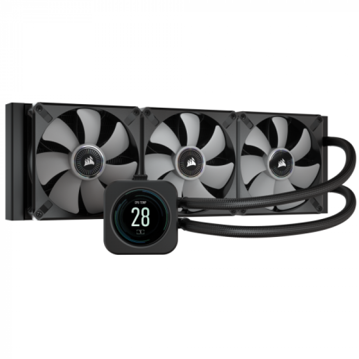 Cooler Procesor Corsair iCUE H150i Elite LCD Liquid, 3x120mm