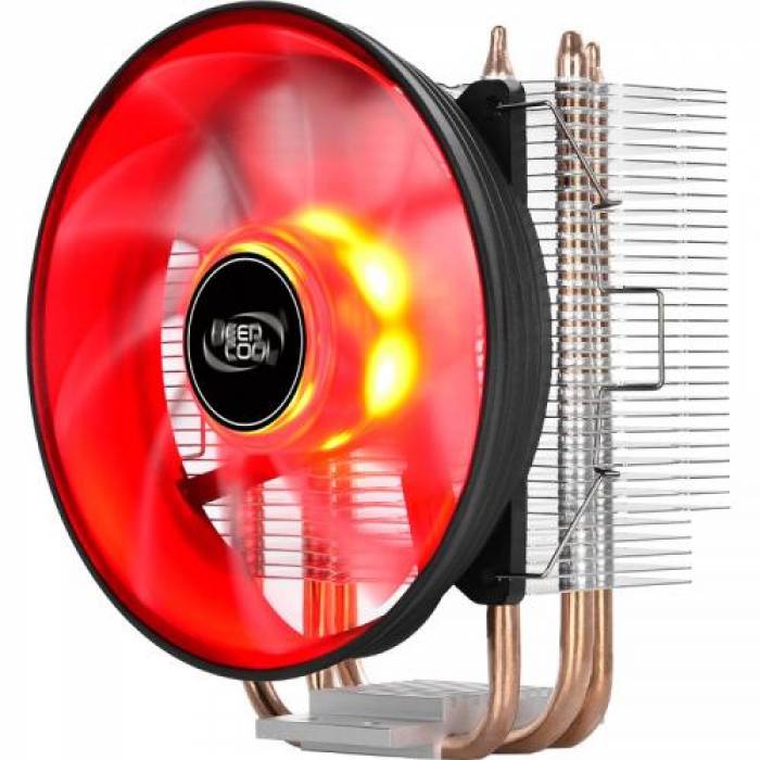 Cooler Procesor Deepcool GAMMAXX 300 Red LED, 120mm