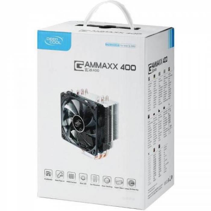 Cooler Procesor Deepcool GAMMAXX 400 Blue LED, 120mm