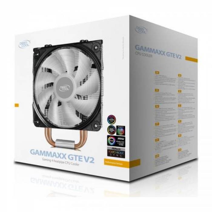 Cooler procesor Deepcool Gammaxx GTE V2 RGB, 120mm
