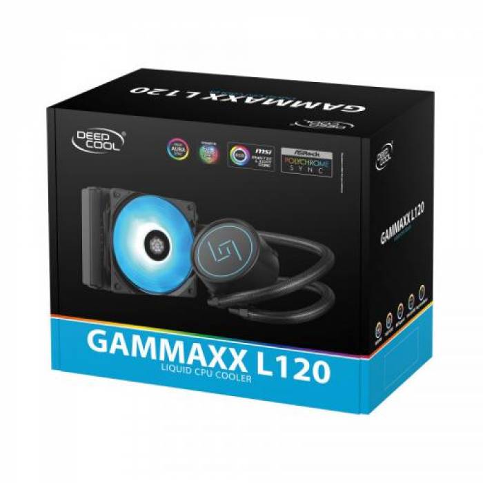 Cooler Procesor Deepcool GAMMAXX L120 LED RGB, 120mm