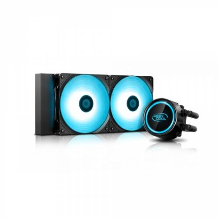 Cooler procesor Deepcool Gammaxx L240T Blue LED, 2x 120mm