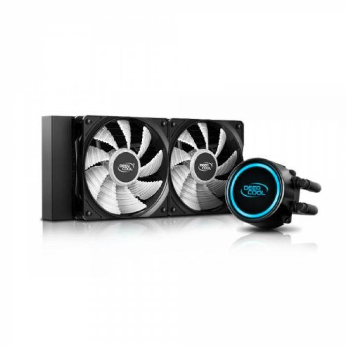 Cooler procesor Deepcool Gammaxx L240T Blue LED, 2x 120mm