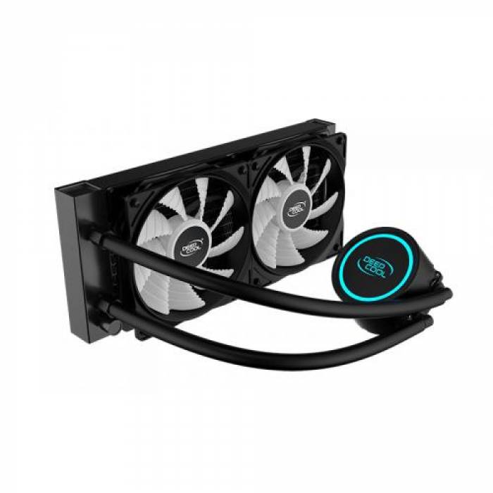 Cooler procesor Deepcool Gammaxx L240T Blue LED, 2x 120mm