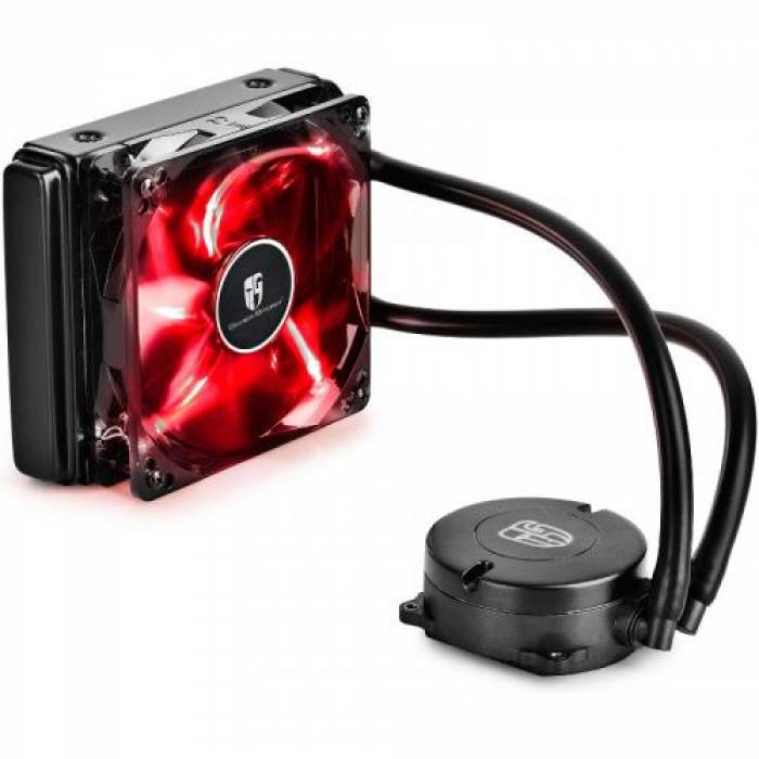 Cooler Procesor Deepcool Maelstrom 120T Red LED, 120mm