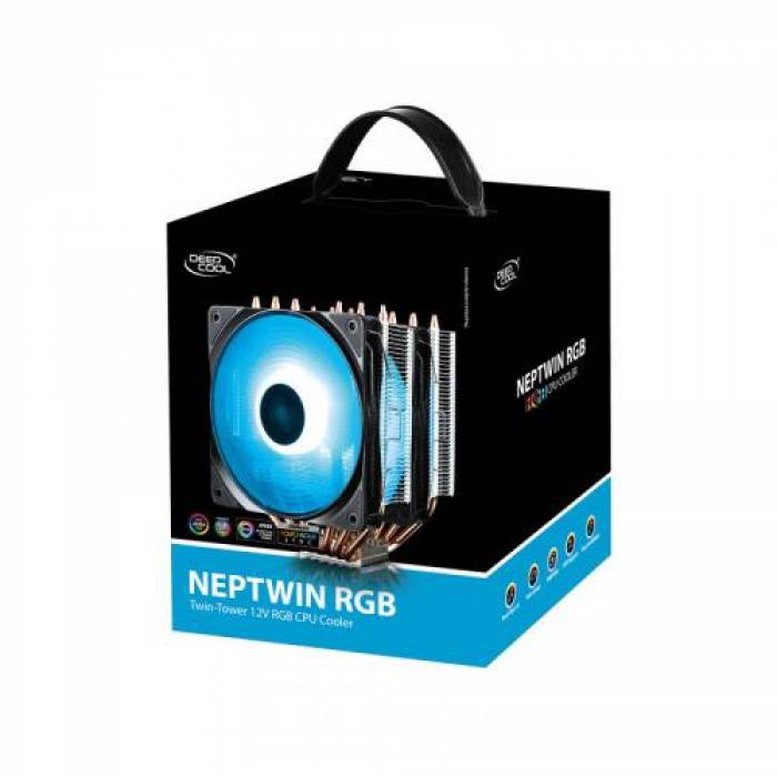 Cooler Procesor Deepcool Neptwin RGB, 120mm