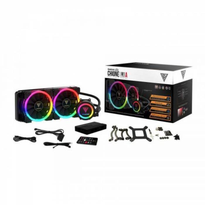 Cooler Procesor Gamdias Chione M1A 280R RGB, 2x 140mm