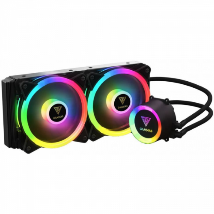 Cooler procesor Gamdias Chione M2-240 Lite RGB, 2x 120mm