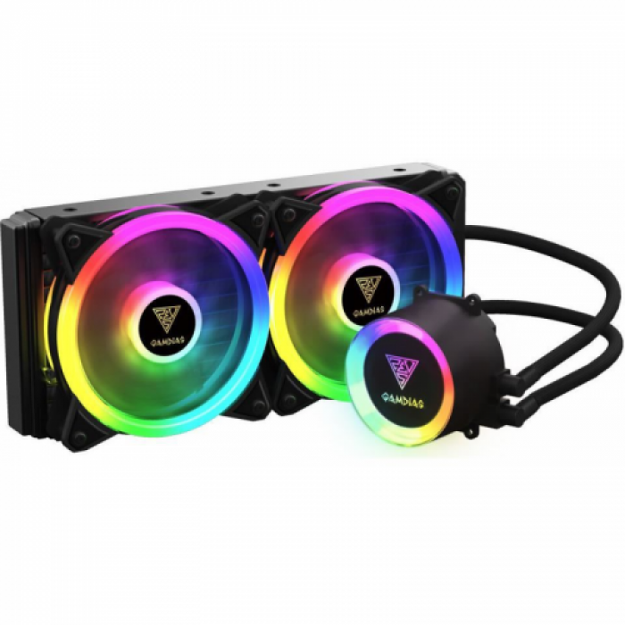 Cooler procesor Gamdias Chione M2-240 Lite RGB, 2x 120mm