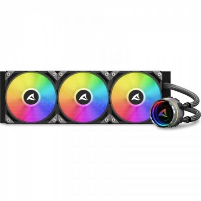 Cooler procesor Sharkoon S90 RGB AIO, 3x 120mm