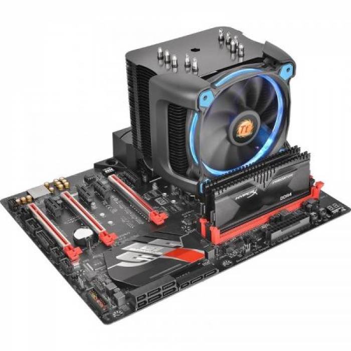 Cooler Procesor Thermaltake Riing Silent 12 Pro, Blue LED, 120mm