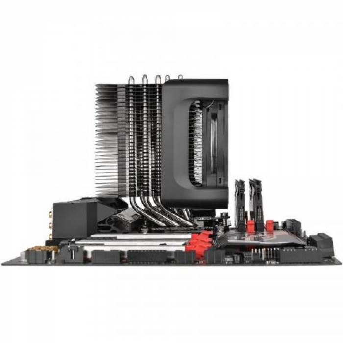 Cooler Procesor Thermaltake Riing Silent 12 Pro Red, Red LED, 120mm