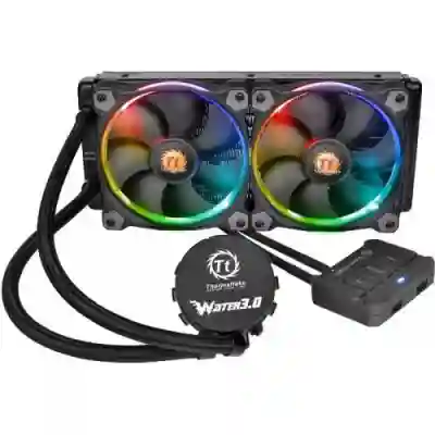 Cooler Procesor Thermaltake Water 3.0 Riing 240, RGB LED, 120mm