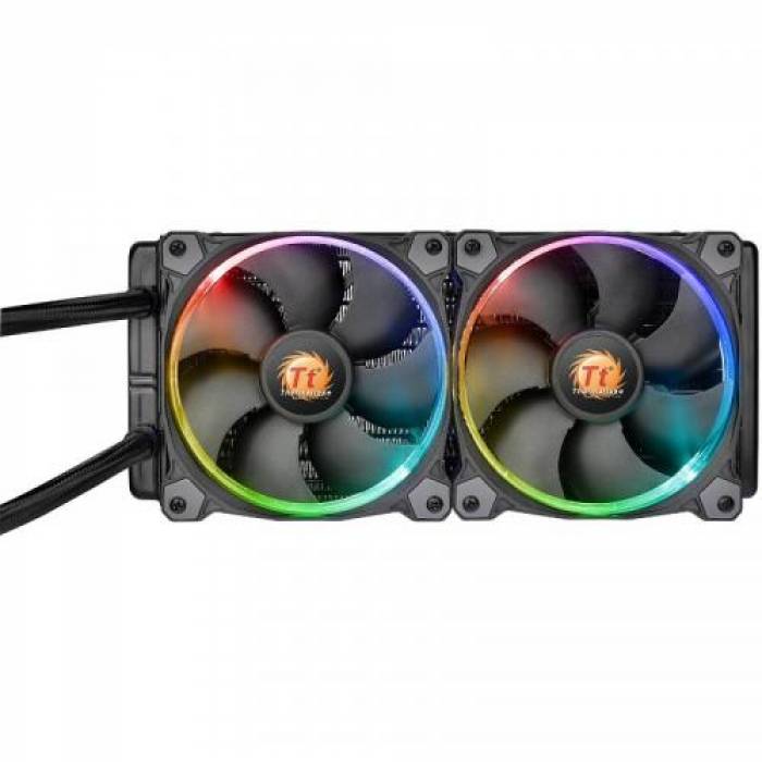 Cooler Procesor Thermaltake Water 3.0 Riing 240, RGB LED, 120mm