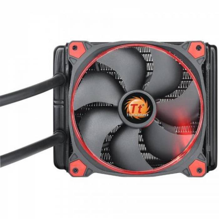 Cooler Procesor Thermaltake Water 3.0 Riing Red 140, Red LED, 140mm