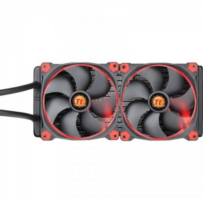 Cooler Procesor Thermaltake Water 3.0 Riing Red 280, Red LED, 2x 140mm