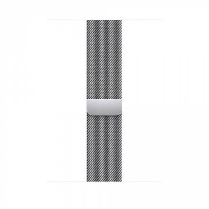 Curea SmartWatch Apple Milanese Loop, 45mm, Silver