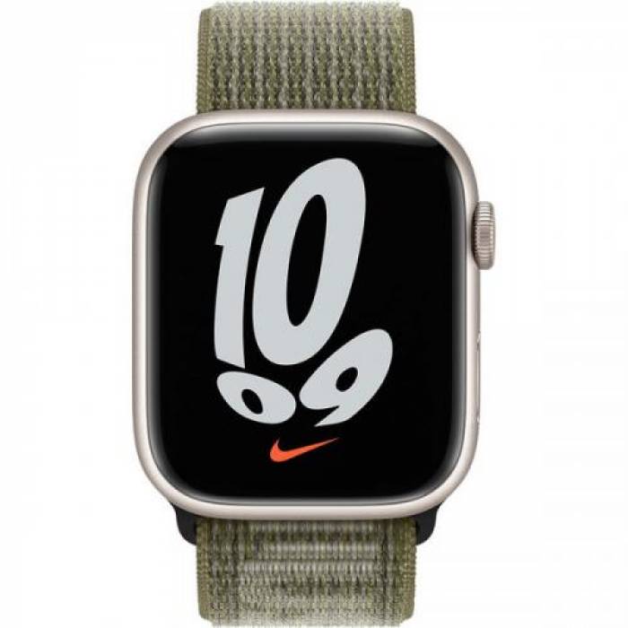 Curea SmartWatch Apple Nike Sport Loop, 41mm, Sequoia/Pure Platinum