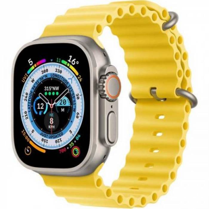 Curea SmartWatch Apple Ocean Band, 49mm, Yellow