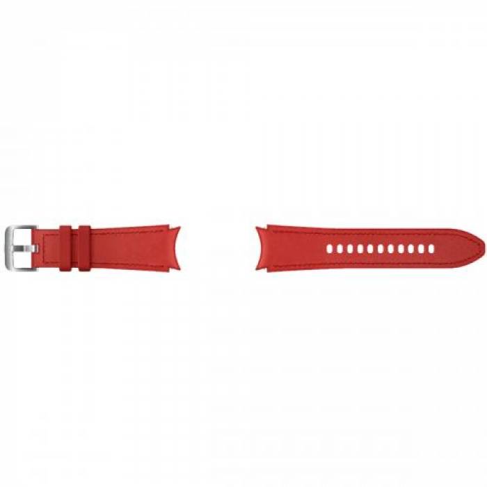 Curea SmartWatch Samsung Hybrid Leather Band pentru Galaxy Watch 4 / 4 Classic, 20mm, Red