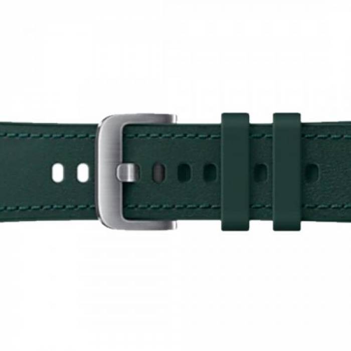 Curea SmartWatch Samsung Hybrid Leather Band pentru Galaxy Watch 4 / 4 Classic, Green