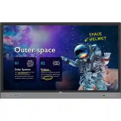 Display interactiv Benq Seria RM6503 for Education, 65inch, 3840x2160pixeli, Black