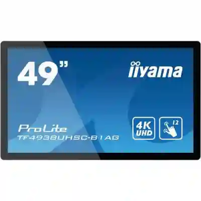 Display Interactiv Iiyama ProLite Seria TF4939UHSC-B1AG, 49inch, 3840x2160pixeli, Black