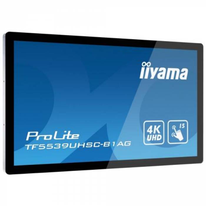 Display Interactiv Iiyama ProLite Seria TF4939UHSC-B1AG, 55inch, 3840x2160pixeli, Black