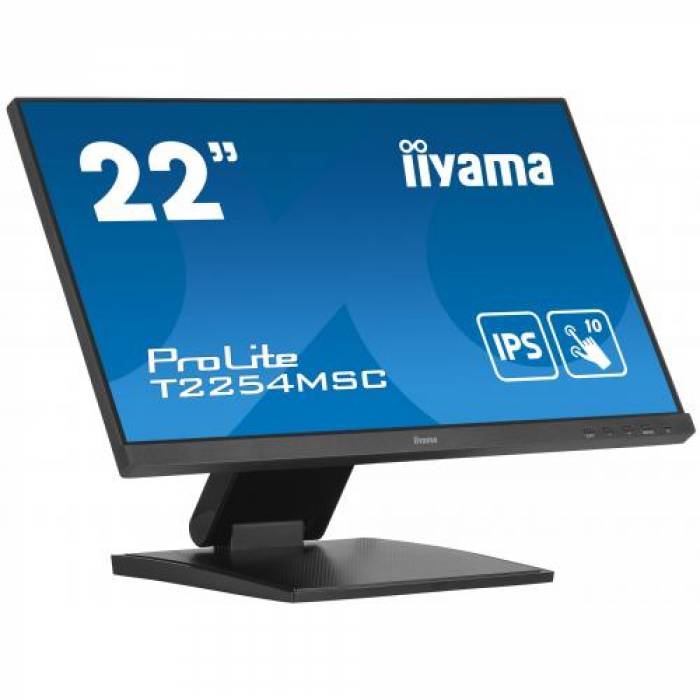 Display Interactiv Iiyama Seria ProLite T2254MSC-B1AG, 21.5inch, 1920x1080pixeli, Black