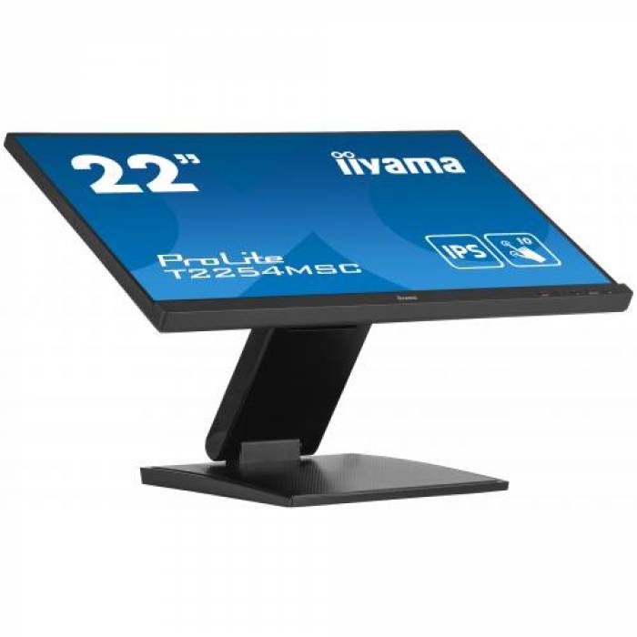 Display Interactiv Iiyama Seria ProLite T2254MSC-B1AG, 21.5inch, 1920x1080pixeli, Black