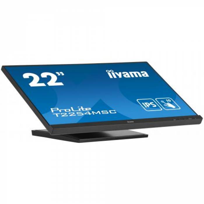 Display Interactiv Iiyama Seria ProLite T2254MSC-B1AG, 21.5inch, 1920x1080pixeli, Black