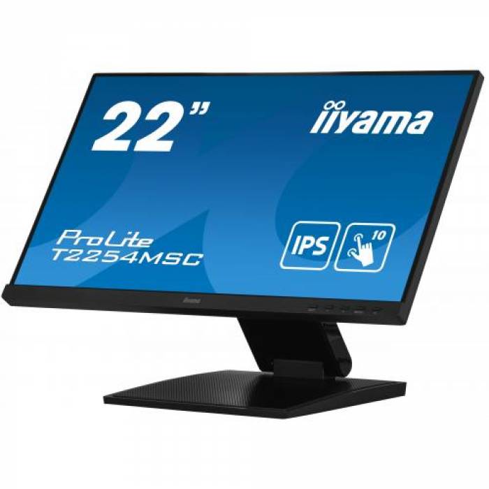Display Interactiv Iiyama Seria ProLite T2254MSC-B1AG, 21.5inch, 1920x1080pixeli, Black