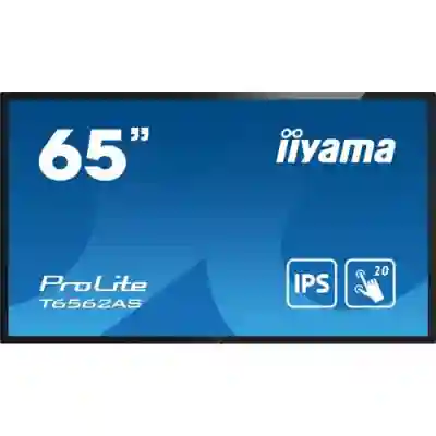 Display Interactiv Iiyama T6562AS-B1, 65inch, 3840x2160pixeli, Android OS, Black