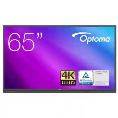 Display interactiv Optoma 3651RK-WIFI 65inch, 3840x2160pixeli, Android 8.0, Black