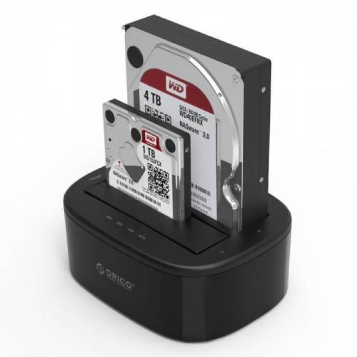 Docking Station HDD Orico 6228US3-C, Dual Bay, USB 3.0, Black