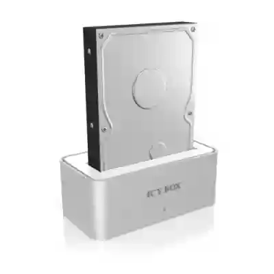 Docking Station Raidsonic IcyBox, SATA3, USB 3.0, 2.5/3.5inch, Silver-White