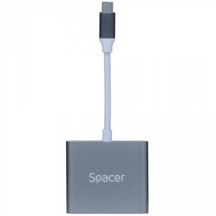 Docking Station Spacer SPDS-TypeC-HUP-3in1, Grey