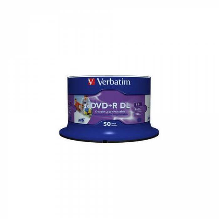 DVD+R DL Verbatim 8x, 8.5GB, 50buc, Spindle