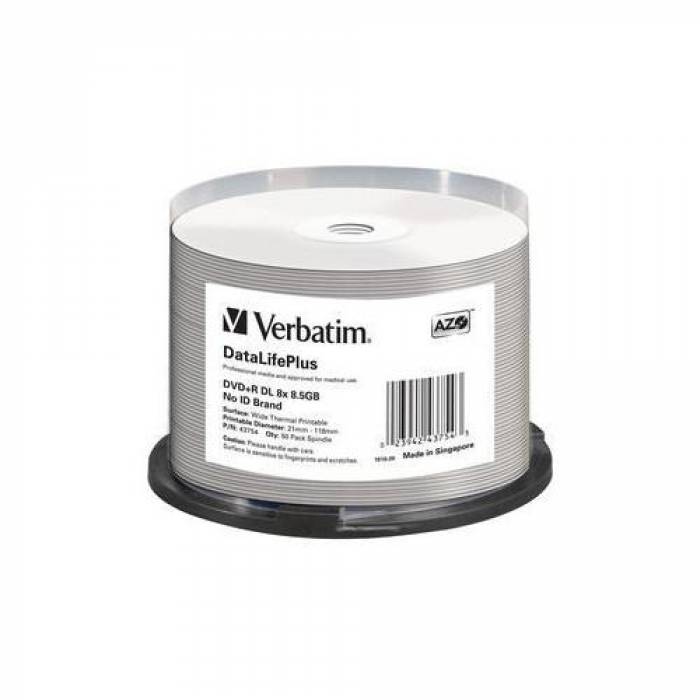 DVD+R DL Verbatim 8x, 8.5GB, 50buc, Spindle 