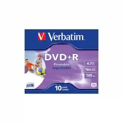 DVD+R Verbatim 16X, 4.7GB, 1buc, Jewel Case