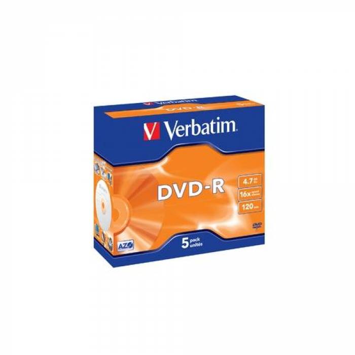 DVD-R Verbatim 16x, 4.7GB, 1buc, Jewel case