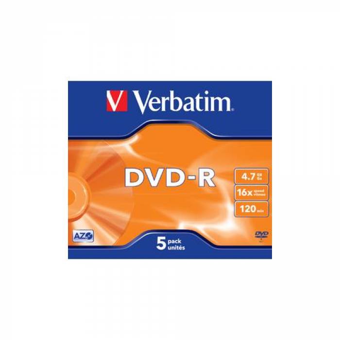 DVD-R Verbatim 16x, 4.7GB, 1buc, Jewel case