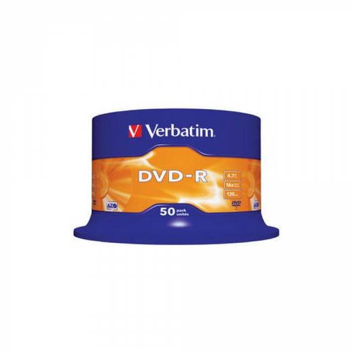 DVD-R Verbatim 16X, 4.7GB, 50 buc, Spindle