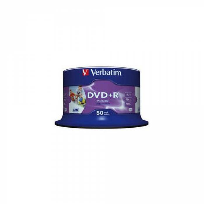 DVD+R Verbatim 16X, 4.7GB, 50buc, Spindle
