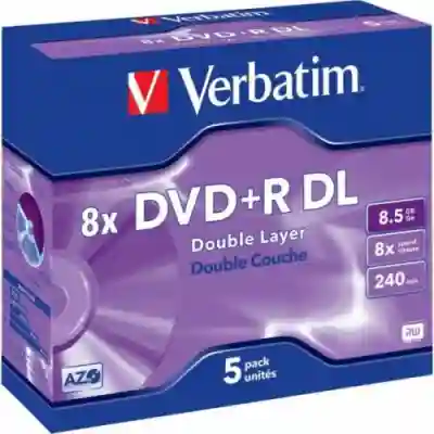DVD+R Verbatim 43540 8x,  8.5GB, 1buc, Matt Silver
