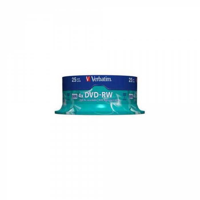 DVD-RW Verbatim 4x, 4.7GB, 25buc, Spindle