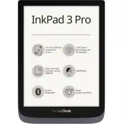 eBook Reader PocketBook Inkpad 3 Pro, 7.8inch, 16GB, Metallic Grey