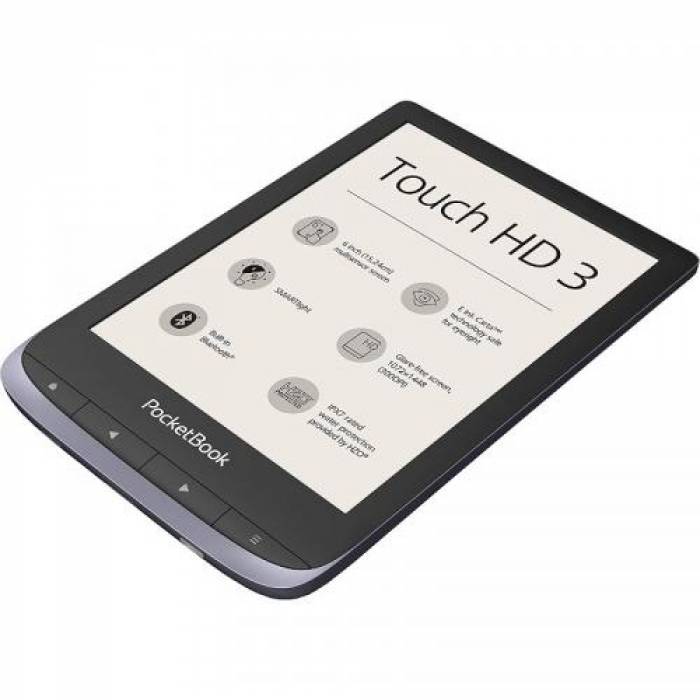 eBook Reader PocketBook Touch HD 3, 6inch, 8GB, Metallic Grey