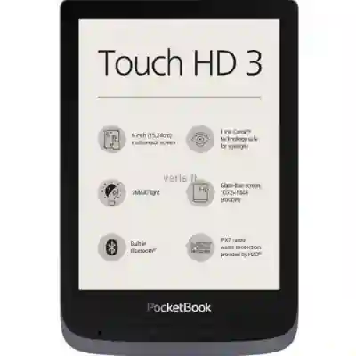 eBook Reader PocketBook Touch HD 3, 6inch, 8GB, Metallic Grey